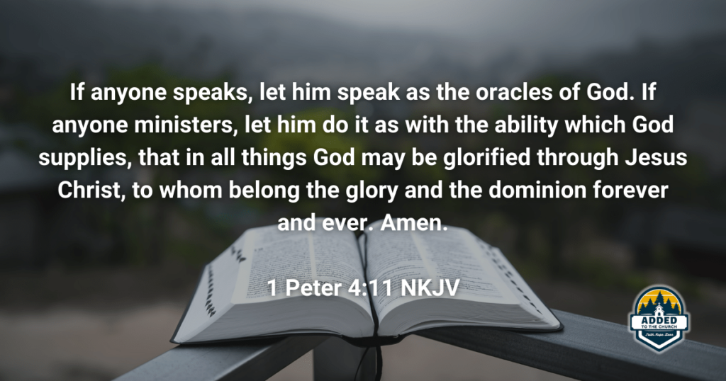 1 Peter 4:11 oracles of God 